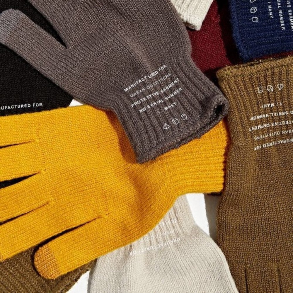 URBAN OUTFITTERS KNIT TOUCH SCREEN GLOVE GREEN